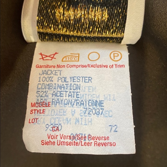 Joseph Ribkoff Tuxedo Style Brown Women's Jacket with Satin shawl collar Size 14 - Picture 14 of 17